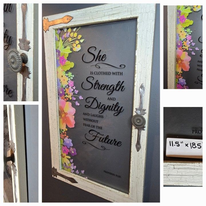 She Is Clothed Indignity And Strength While Decor On Windowpane