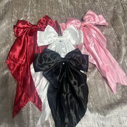 Handmade Big Ribbon Bows Set Of 4