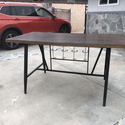 Counter/Bar Height Table - Brown with some scratches 