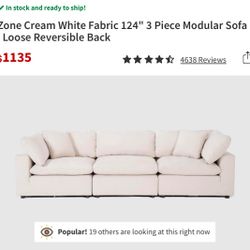 Living Spaces Zone Sectional Sofa Piece