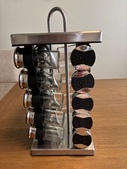 Stainless Steel 20 Empty Carousel Spice Rack (like new)