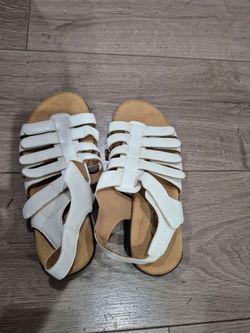 White Strappy Gladiator Sandals