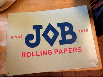 JOB metal advertising sign
