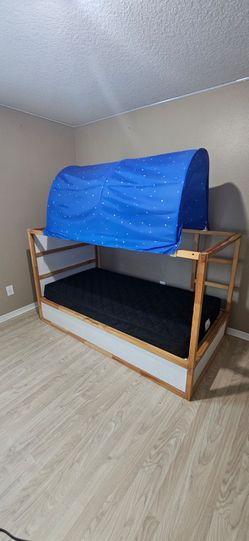 IKEA Kinds Bunk Bed with Tent & Mattress