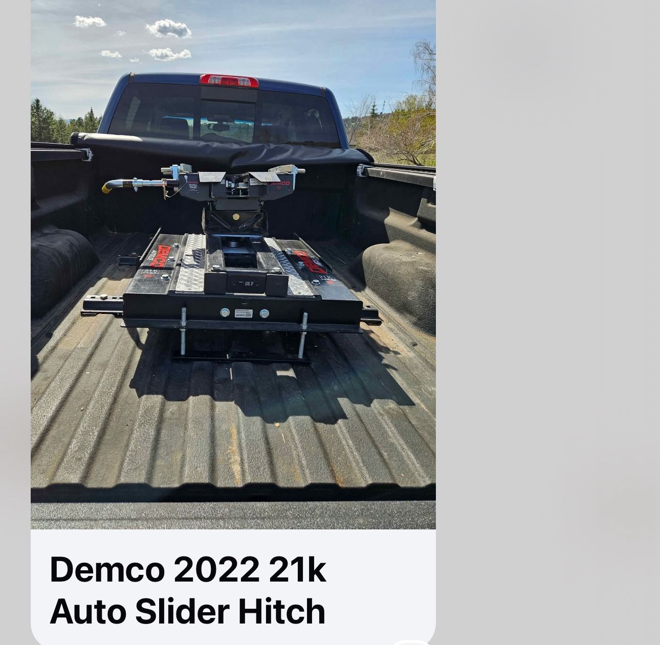 5th Wheel Slider Hitch - Demco