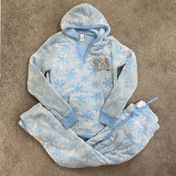 Girls Justice Soft Fleece Peace/Love/Sleep Pjs Set size 16/18