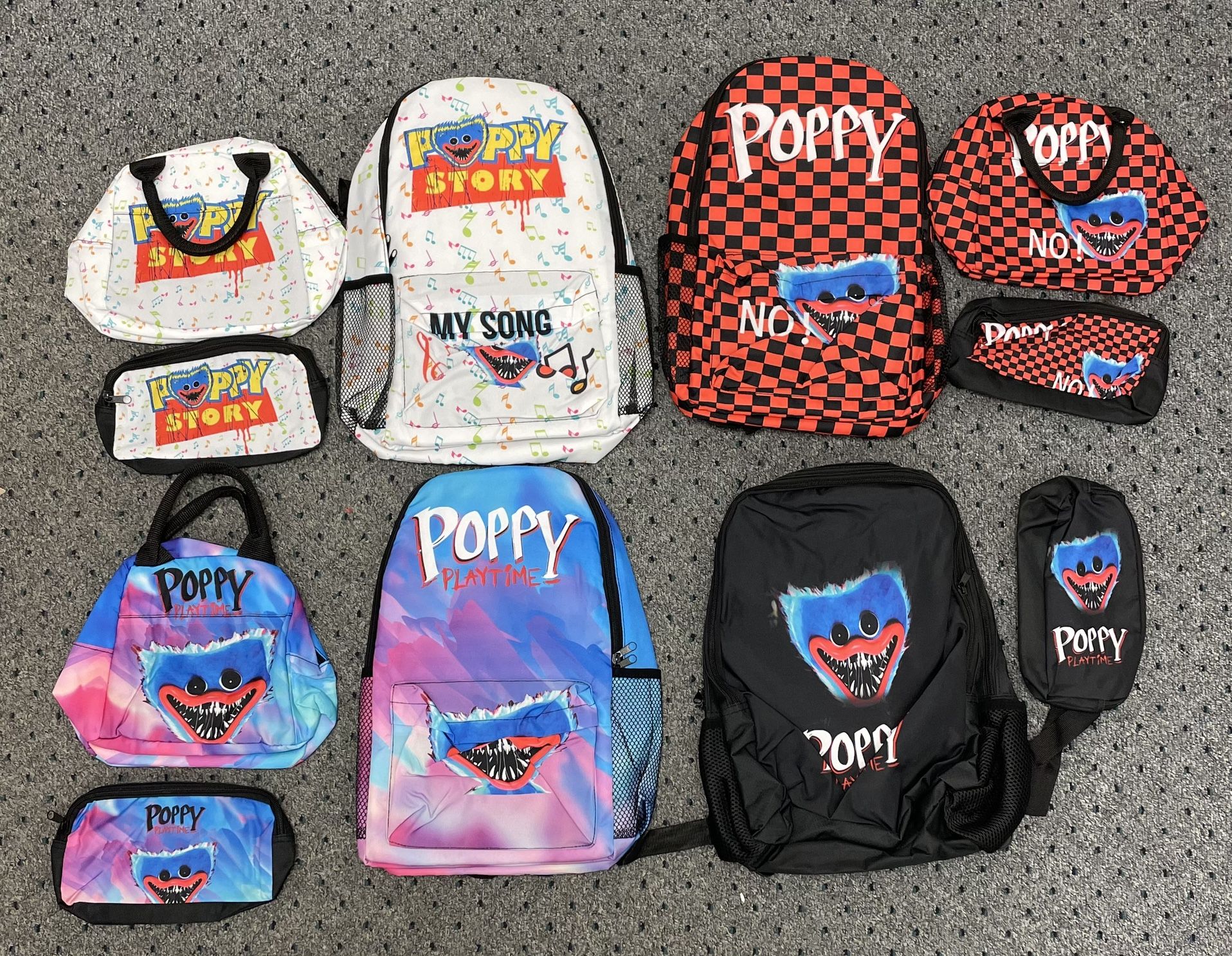 399 Pcs Mix Lot Of Backpacks / Lunch Bag / Pencil Case