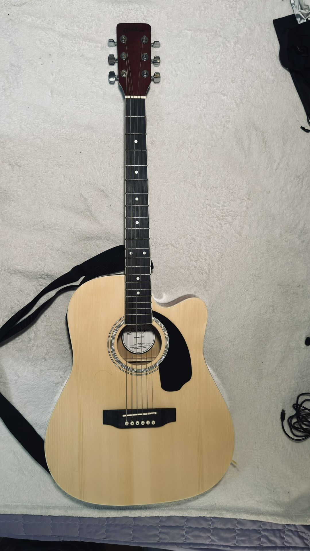 Ashthorpe 41” Acoustic-Electric Guitar – Cutaway – Great Sound – Includes Accessories