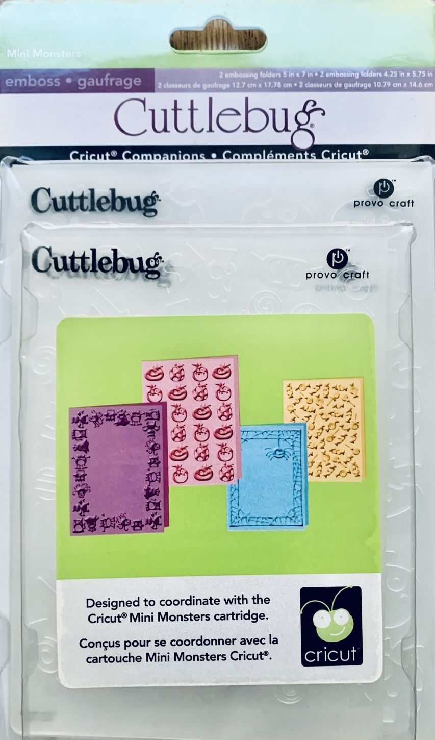 Cricut Cuttlebug Mini Monster Embossing Folders