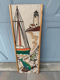 Vintage 60’s Mid Century Modern Gravel Wall Art