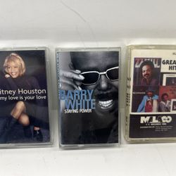Whitney Houston Barry White ZZ Hill Cassette Tape Lot