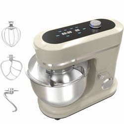 900W Stand Mixer 8 QT kitchen Dough mixers LED Touch Screen Adjustable Speed Electric Household Mixers With Bowl,Dough Hook,Whisk And Beater For Bakin