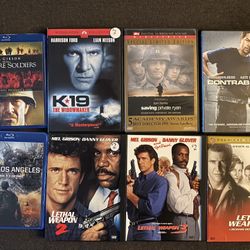 Blu Rays $2 Each DVD’s $1 Each