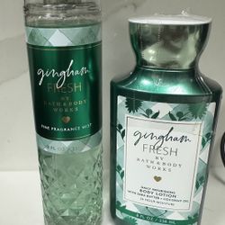 Bath and Body Works 2pc Set  Gingham Fresh