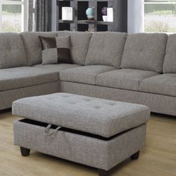 Sectional Couch. Grey 
