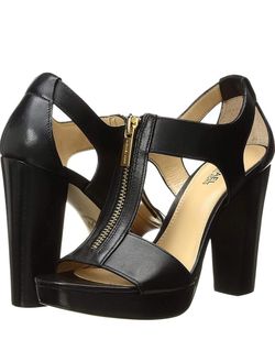 MICHAEL Kors MK Designer Berkley T-Strap Platform Sandals Heel Stiletto 9