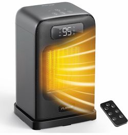 Space Heaters for Indoor Use, 1500W Small Desk Heater with Remote, Thermostat, 4 Modes, 12H Timer, LED Display, Safety Protection, 70° Oscillating Hea