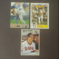 Wally Joyner 1987 Topps 1993 Flair 1989 Fleer Lot Baseball Card Vintage Collectible MLB Trading Major League Kansas City Royals California Angels 