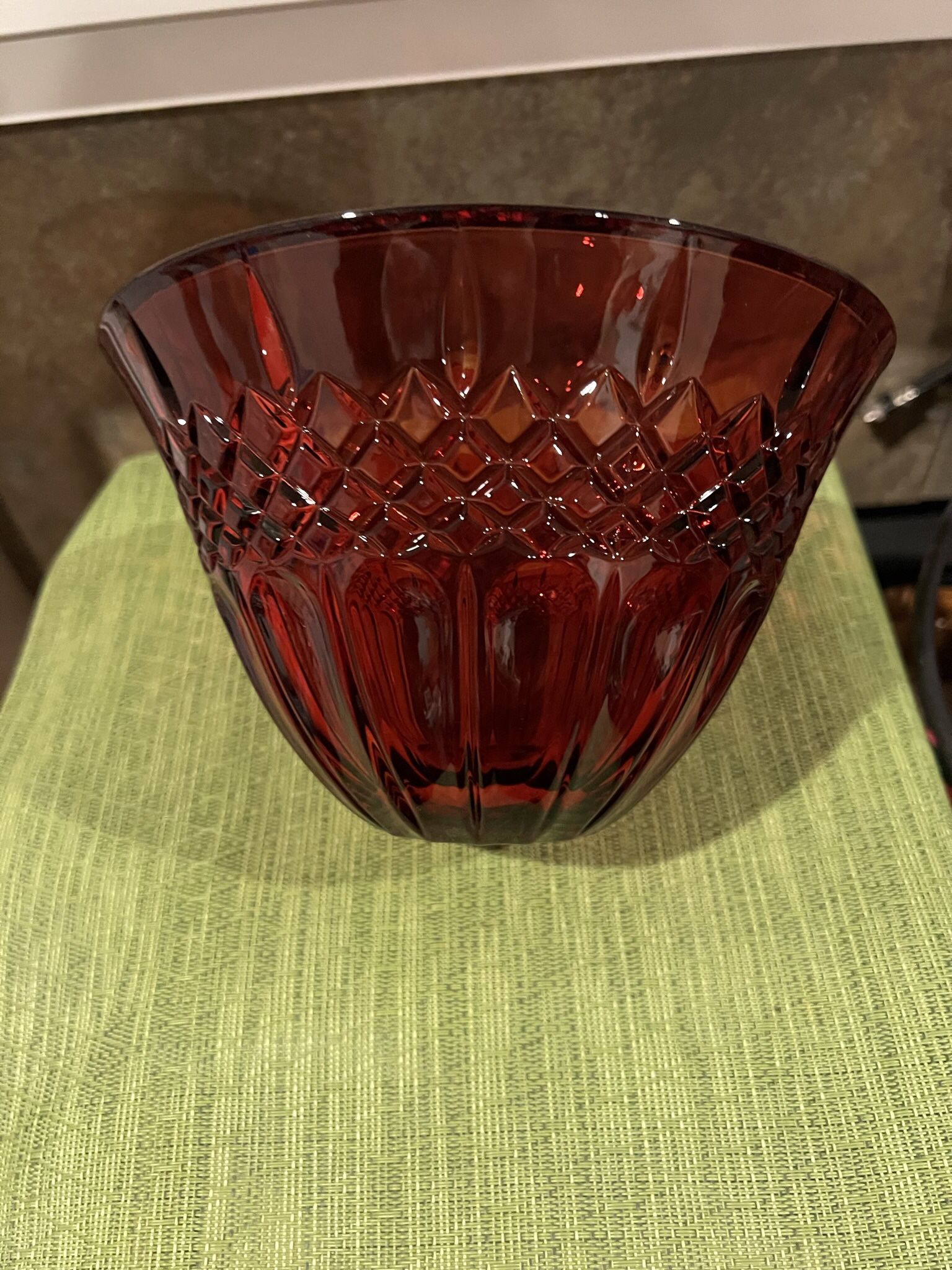 Waterford Red Crystal Bowl
