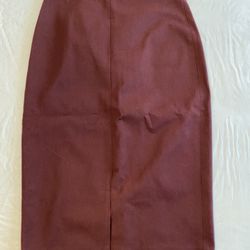 Burgundy Pencil Skirt, Size 0 Petite