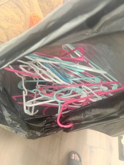 Child Plastic Clothes Hangers Mixed Colors Bulk Lot