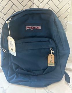 Navy blue Jansport backpack