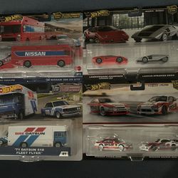 Hot Wheels Import Premiums Transports & Car Culture (4) lot