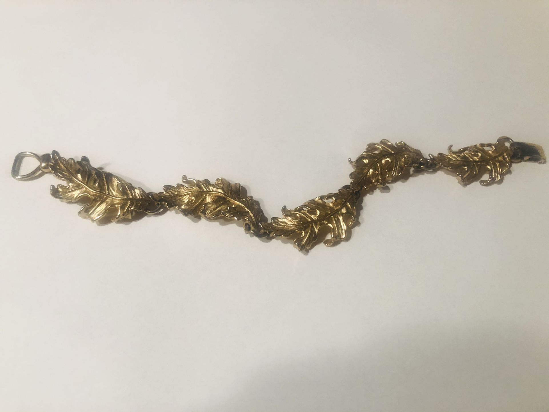 Vintage sterling Napier Designer Leaf 7 1/2 inch Bracelet