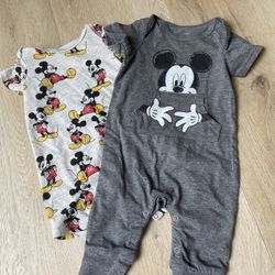 Disney Baby Bodysuits, Size 3-6 Months 