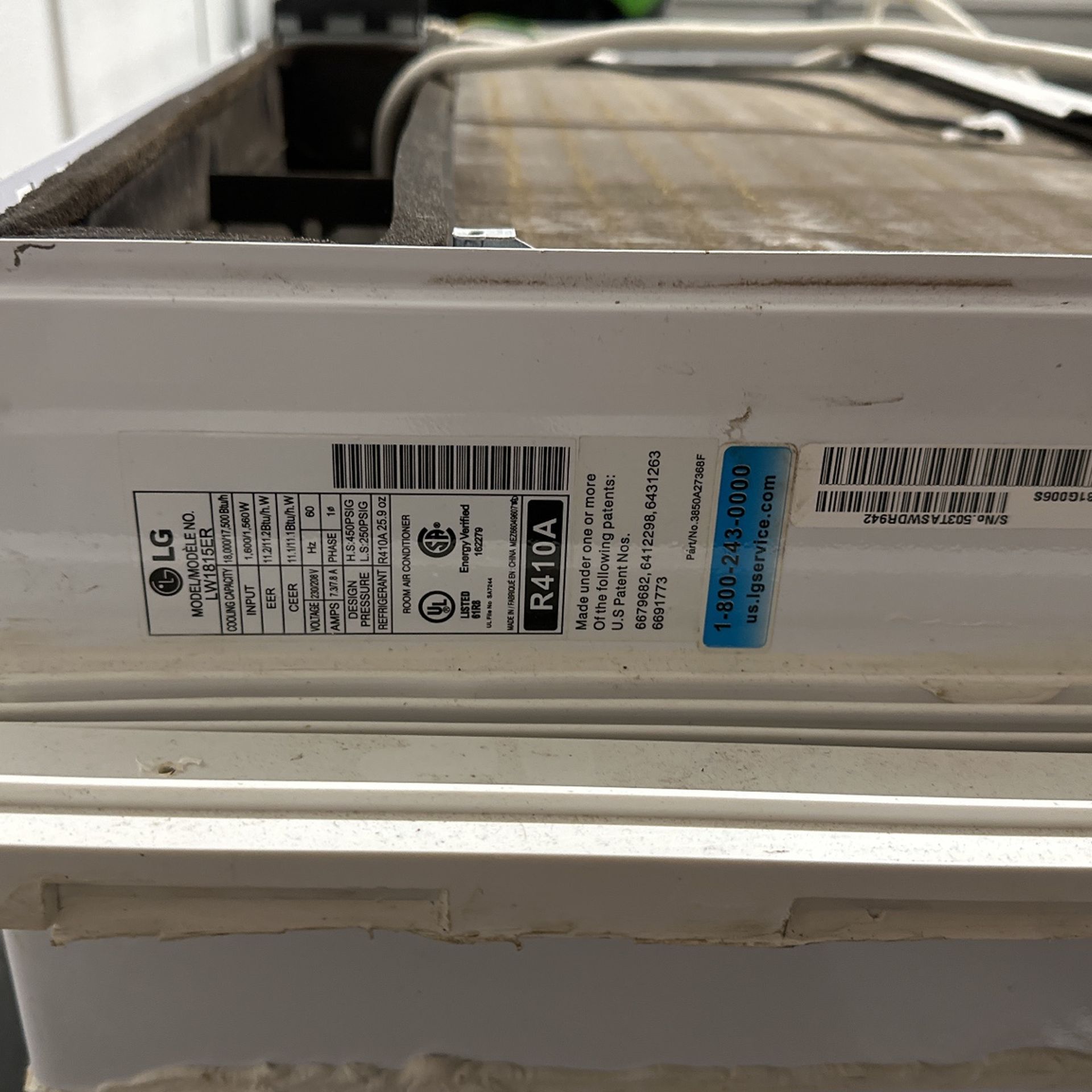 LG 18,000 BTU Window AC Unit As Is