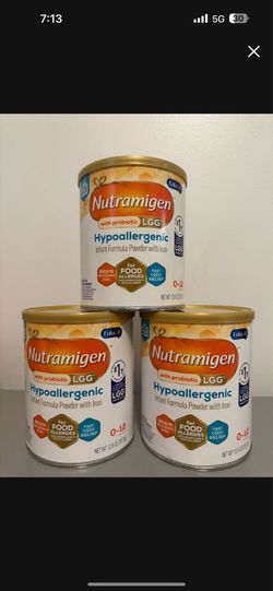 3 Unopened Nutramigen Infant Formula Cans – 12.6 oz Each