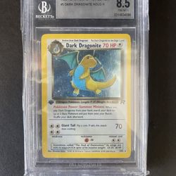 2000 TEAM ROCKET 1ST EDITION 5/82 DARK DRAGONITE HOLO BGS 9.5 GEM MINT SWIRL