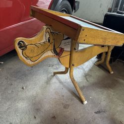Vintage Pluto Disney Desk And Chair 