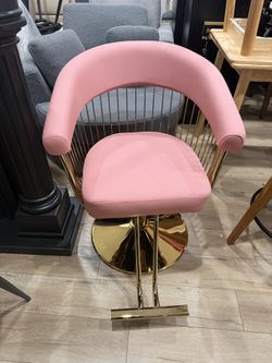 360°Rolling Swivel Barber Salon Styling Adjustable Hydraulic Beauty Shampoo Hairdressing Chair for Men and Women Hair Stylists,Pink