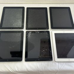 Lot of 5 Mix Apple iPads Generation For Parts Only