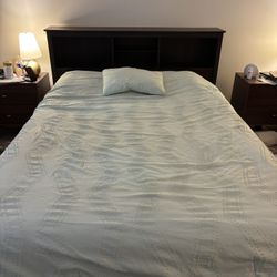 Brown Queen Bed Frame With Storage 