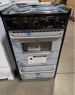 Summit Appliance 20 in. 2.5 cu. ft. Slide-In Electric Range in Stainless Steel Width 20in Height 36in Depth 24in