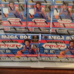 2021-22 NBA Basketball Prizm Mega Boxes and Blaster Boxes