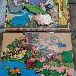 Hand Crafted Animals Children's Puzzles