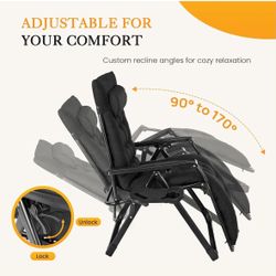 Zero gravity chair with removable cushion