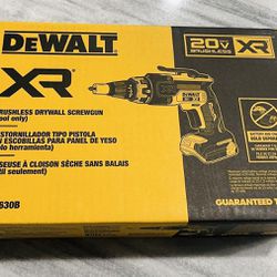 New DeWalt XR 20V MAX Cordless Brushless Screw Gun (Tool Only). $140