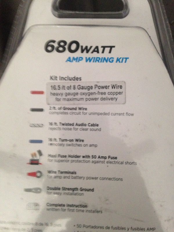 680 watt pro amp wiring kit 8 gauge