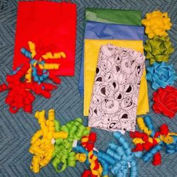 Theme: Sesame Street • Small Gift Bag, Tissue Paper & New & Used Fabric Bows