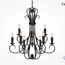 Golden Lighting - Nine Light Chandelier - Chandelier - Homestead - Candelabra