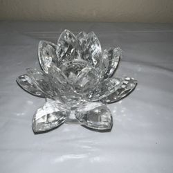 Crystal Flower Candle Holder 