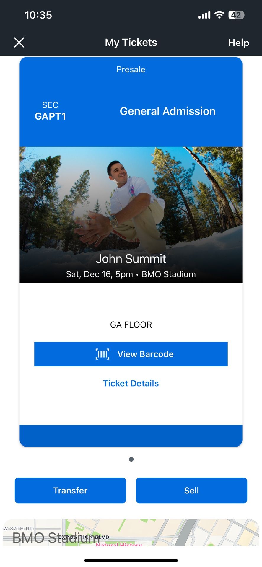 John Summit BMO Pit Ticket