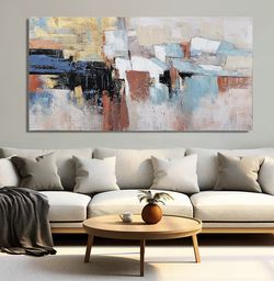 Canvas Wall Art Decor Large Canvas Wall Art For Living Room Abstract Art Blue Gold Wall Art Decor Large Canvas Art Work Colorful Abstract Wall Art Pri
