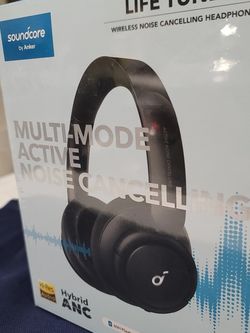 Soundcore - by Anker Life Tune XR Wireless Active Noise-Cancelling Over-the-Ear Headphones - Black