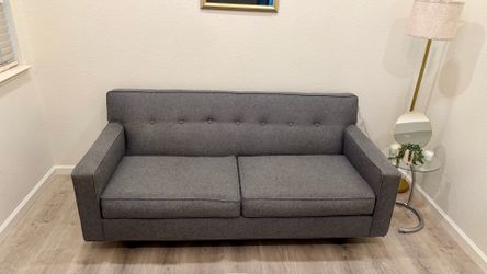 Rowe "Dorset" Mid-Century Modern Sofa - Charcoal Gray