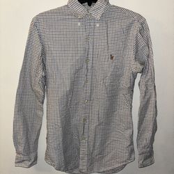 Ralph Lauren Men’s Size Small Slim Fit Button Down Shirt Long Sleeve Cotton